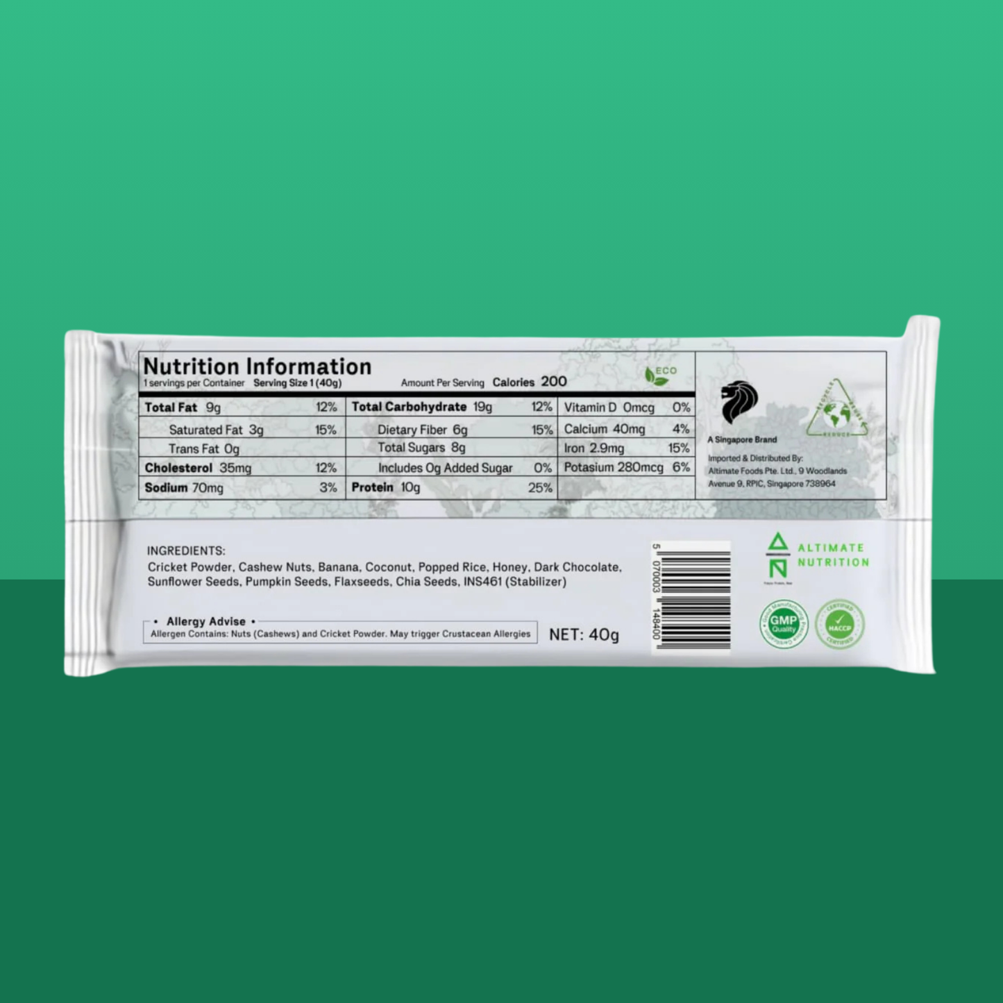 Cricket Protein Bar - Chocolate Banana